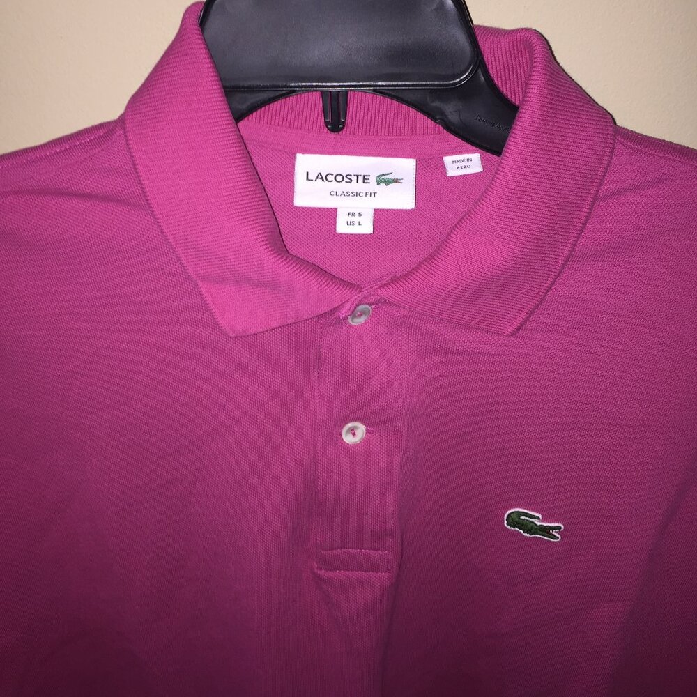 Men's Pink LaCoste polo shirt